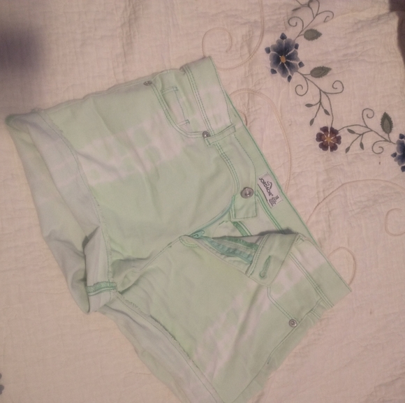 Jordache Other - Jordache brand shorts, mint green and white tie dye, size 18 girls